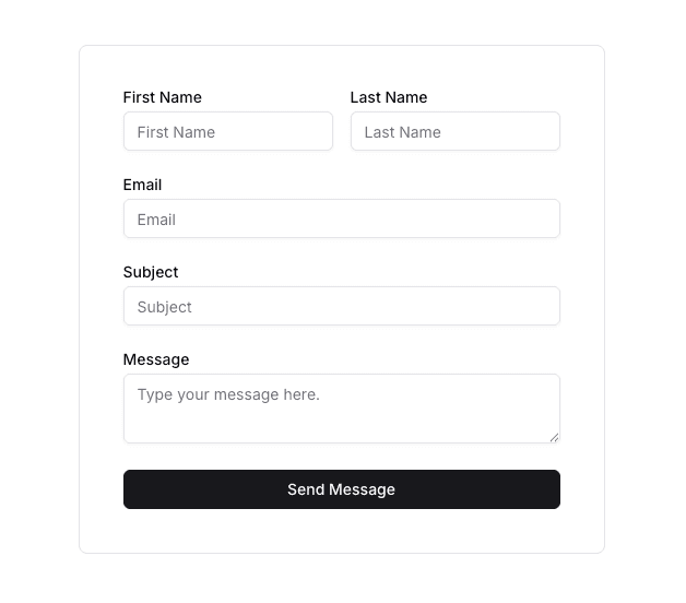 contact forms we set up